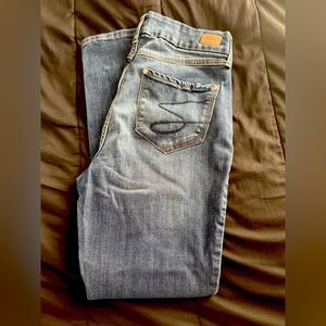 Seven7 Women's Tummyless High Rise Slimming Control Panel Skinny Jeans 8